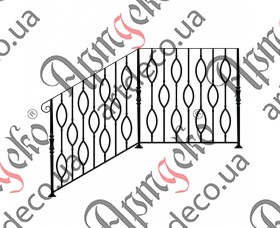 Ковані сходи, сходові огородження 1000х1000х1000 (Комплект елементів) - зображення