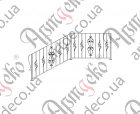 Forged ladder fence 1500х1000х1700 (Set of elements) - picture