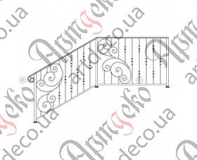 Ковані сходи, сходові огородження 1400х1000х1400 (Комплект елементів) - зображення