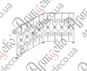 Ковані сходи, сходові огородження 1000х1000х1000 (Комплект елементів) - зображення