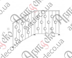 Кованая лестница, лестничное ограждение 1000х1000х1000 (Комплект элементов)	 - изображение