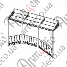 Forged cover with a fence 4800х3500х1200 (Set of elements) - picture