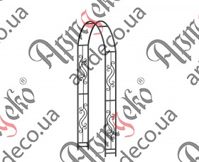 Кований навіс, арка, пергола 1550х2640х240 (Комплект елементів) - зображення