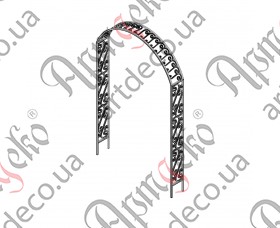 Кованый навес, арка, пергола 1550х2500х250 (Комплект элементов) - изображение