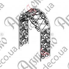 Forged cover, arch, pergola 1750х2900х800 (Set of elements) - picture