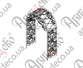 Кованый навес, арка, пергола 1750х2900х800 (Комплект элементов) - изображение