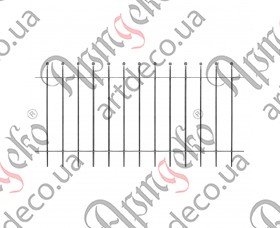 Fence section, wrought iron fence, fence, fence section 1000x2000x12 - picture