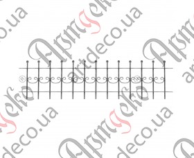Fence section, wrought iron fence, fence, fence section 500x2000x12 - picture