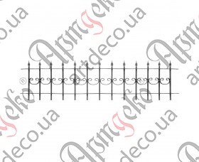 Fence section, wrought iron fence, fence, fence section 500x2000x12 - picture