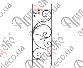 Forged panel, fencing section, finished forged structure 1000х315х14х7 - picture