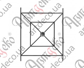 Forged panel, fencing section, finished forged structure 1000х800х12 smooth - picture