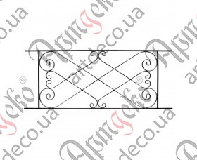 Forged panel, fencing section, finished forged structure 600х1500х12/12х6 - picture