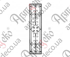 Forged panel, fencing section, finished forged structure  400х1640х20 beaten - picture