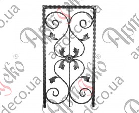 Forged panel, fencing section, finished forged structure 400х815х20 beaten - picture