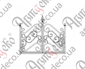 Forged fireplace door 780х550 - picture