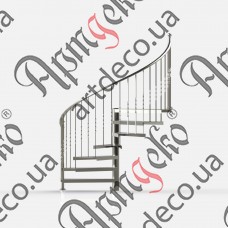 Spiral staircase 2290х1655х870 (Set of elements) - picture