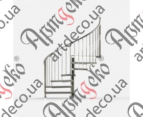 Spiral staircase 2290х1655х870 (Set of elements) - picture