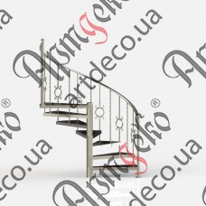 Spiral staircase 2290х1655х870 (Set of elements) - picture