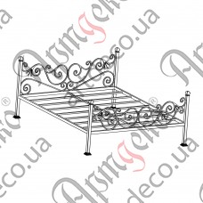 Кровать кованая 1600х850х2000 (Комплект элементов) - изображение