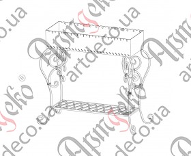 Мангал кованый стационарный 950х870х480 - изображение