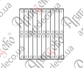 Forged grate, lattice on the windows 1400x1600 (Set of elements) - picture