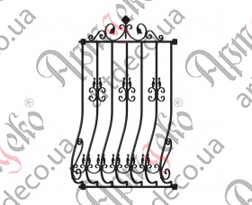 Forged grate, lattice on the windows 928x1200(1430) (Set of elements) - picture