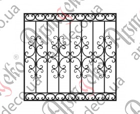 Forged grate, lattice on the windows 1245x1180 (Set of elements) - picture