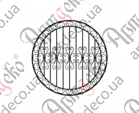 Forged grate, lattice on the windows d-1200 (Set of elements) - picture