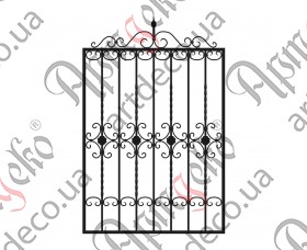 Forged grate, lattice on the windows 920х1410(1200) (Set of elements) - picture