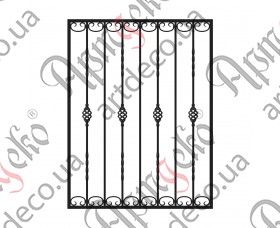 Forged grate, lattice on the windows 920x1200 (Set of elements) - picture