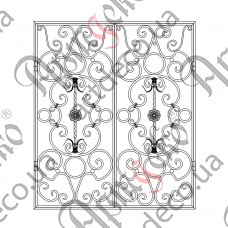 Кованая решетка 1180х1370 (Комплект элементов) - изображение