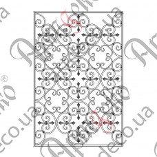 Кованая решетка 1360х2000 (Комплект элементов) - изображение
