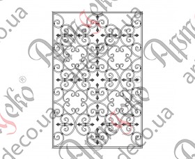 Кованая решетка на окна 1360х2000 (Комплект элементов)	 - изображение
