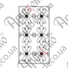 Кованая решетка 875х1630 (Комплект элементов) - изображение