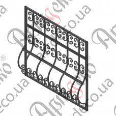 Кованая решетка 1040х990 (Комплект элементов) - изображение