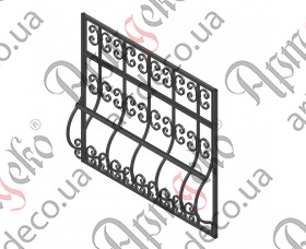 Forged grate, lattice on the windows 1040х990 (Set of elements) - picture