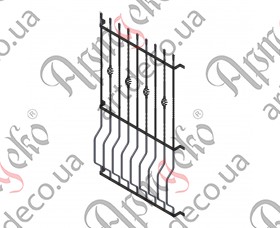 Forged grate, lattice on the windows 980х1745 (Set of elements) - picture
