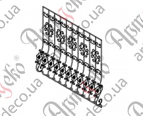 Forged grate, lattice on the windows 1600х1600 (Set of elements) - picture