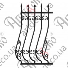 Forged grate 690х1100(920) (Set of elements) - picture