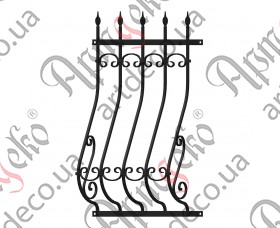 Forged grate, lattice on the windows 690х1100(920) (Set of elements) - picture