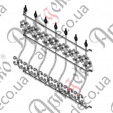 Кованая решетка 1130х1070 (Комплект элементов) - изображение