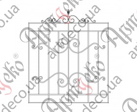 Кованая решетка на окна 1200х1200 (Комплект элементов)	 - изображение