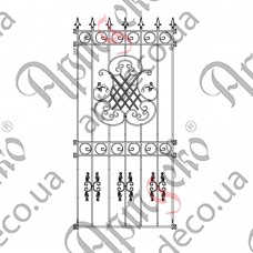 Кованая решетка 980х2140 (Комплект элементов) - изображение
