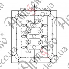 Кованая решетка 1560х1790 (Комплект элементов) - изображение