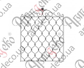 Кованая решетка на окна 984x1024 (Комплект элементов)	 - изображение