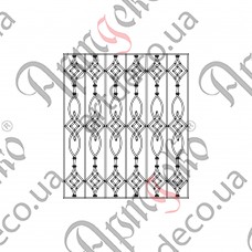 Кованая решетка 1300х1500 (Комплект элементов) - изображение