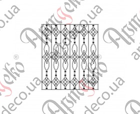 Forged grate, lattice on the windows 1300х1500 (Set of elements) - picture