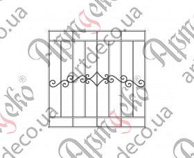 Forged grate, lattice on the windows 1200х1200 (Set of elements) - picture