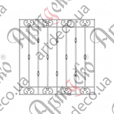 Кованая решетка 1200х1200 (Комплект элементов) - изображение