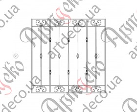 Forged grate, lattice on the windows 1200х1200 (Set of elements) - picture